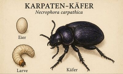 Karpaten-Käfer - Entwicklungsstufen